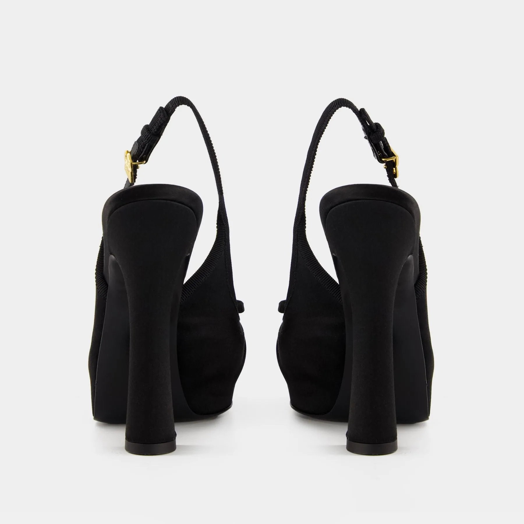 Slingback pumps - Dolce&Gabbana - Satin - Black