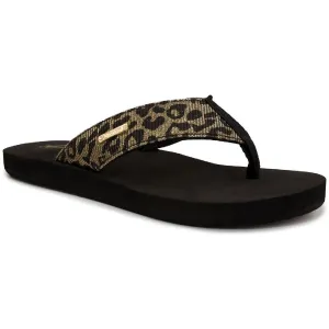 Smirk Womens Animal Print Thong Flip-Flops