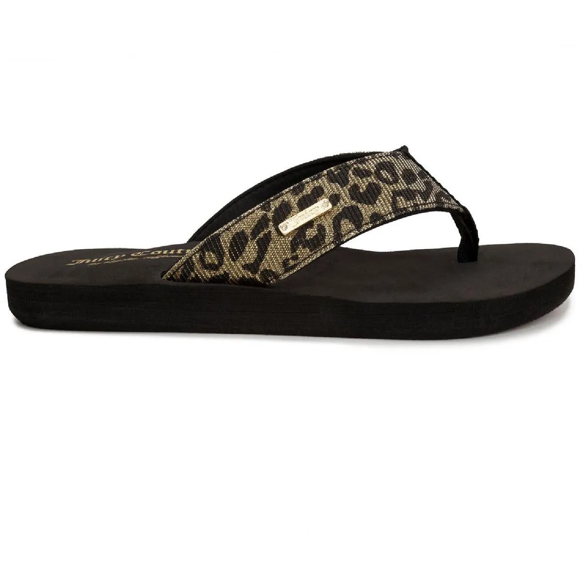 Smirk Womens Animal Print Thong Flip-Flops