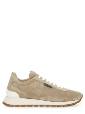 Sneaker Running In Camoscio