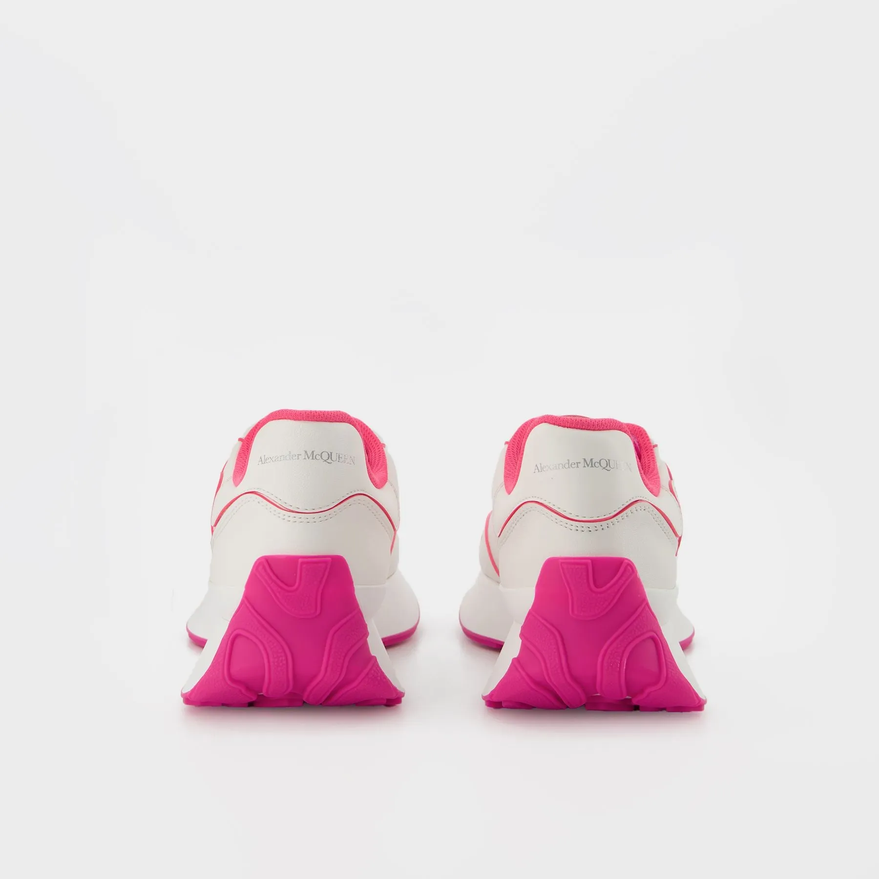 Sneakers in White/Pink Leather