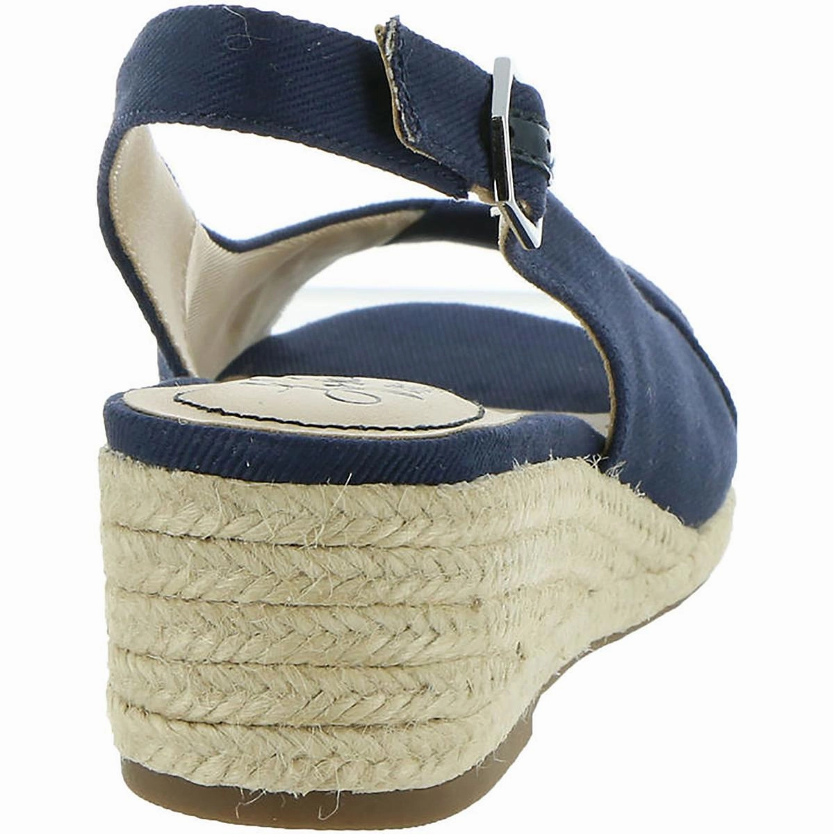 Socialite Womens Canvas Peep-Toe Slingback Sandals