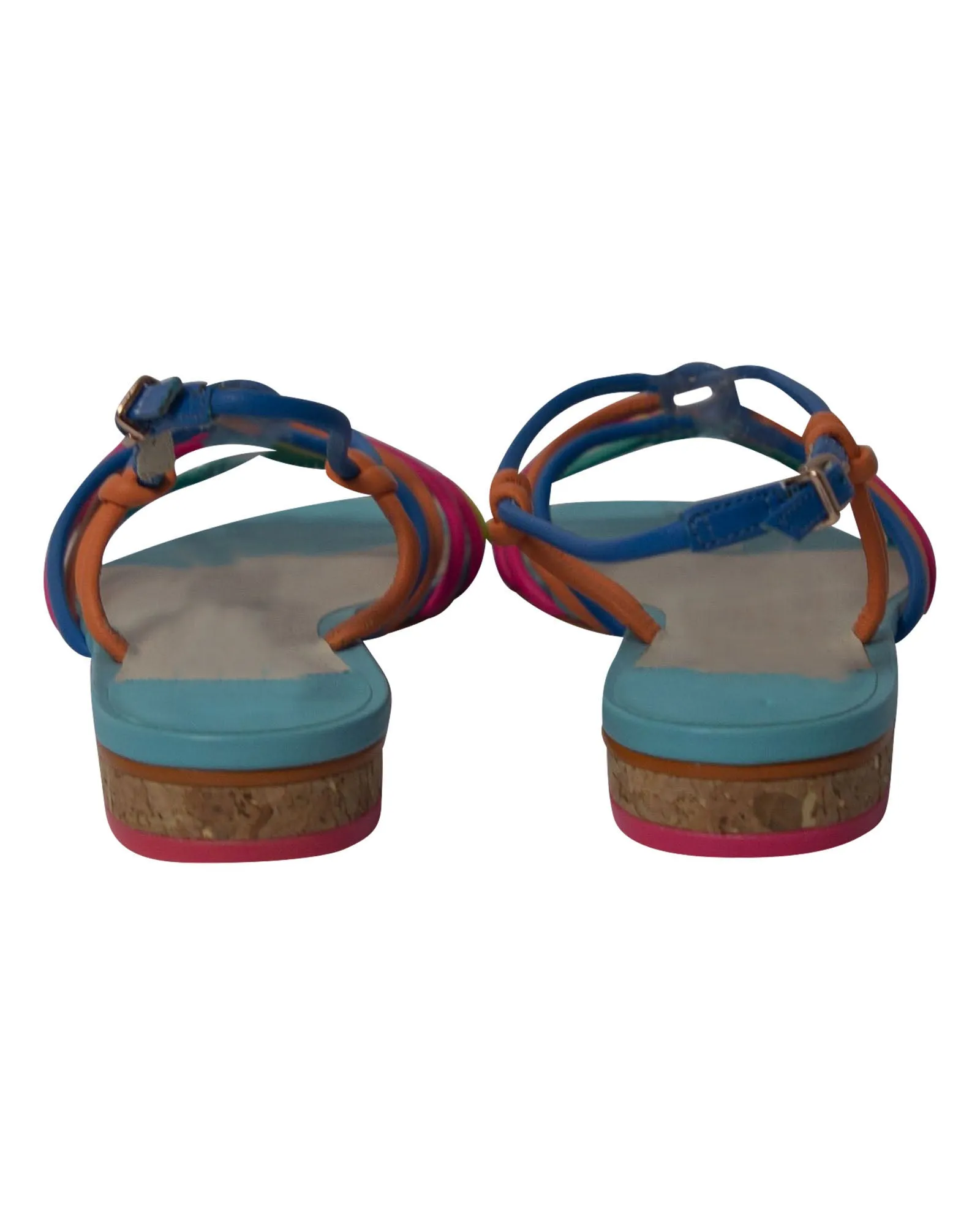 Sophia Webster Rainbow Strappy Sandals in Multicolor Leather