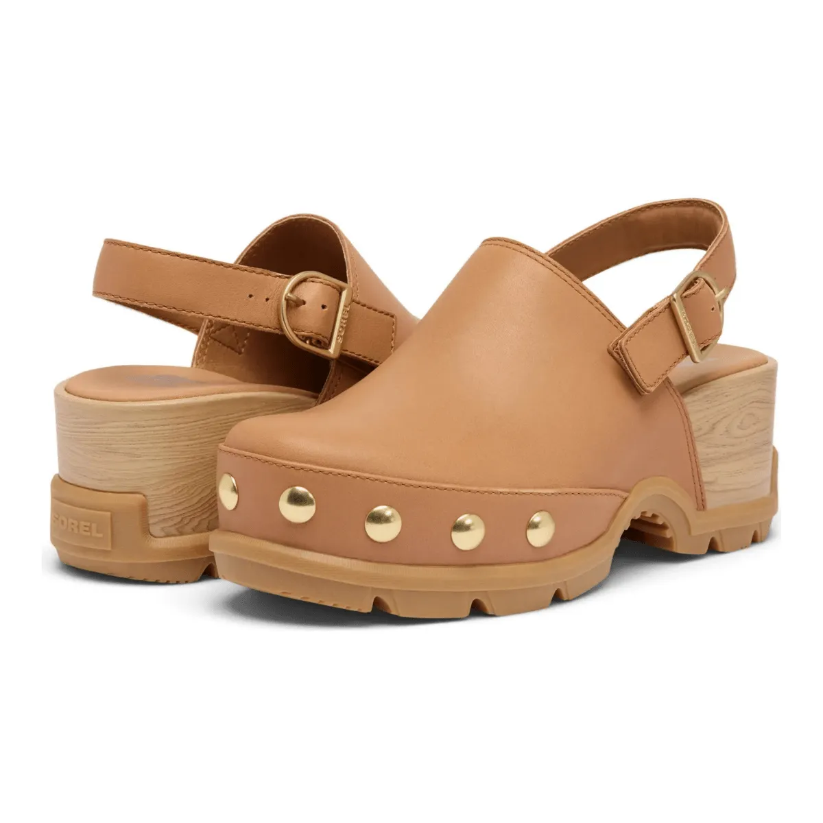 Sorel Women's Roam'N Clog RVT Tawny Buff/Gum 17