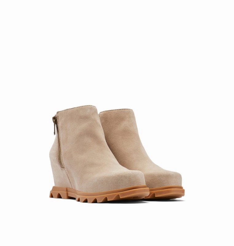 Sorel Women's Joan of Arctic Wedge III Zip - Omega Taupe/Gum