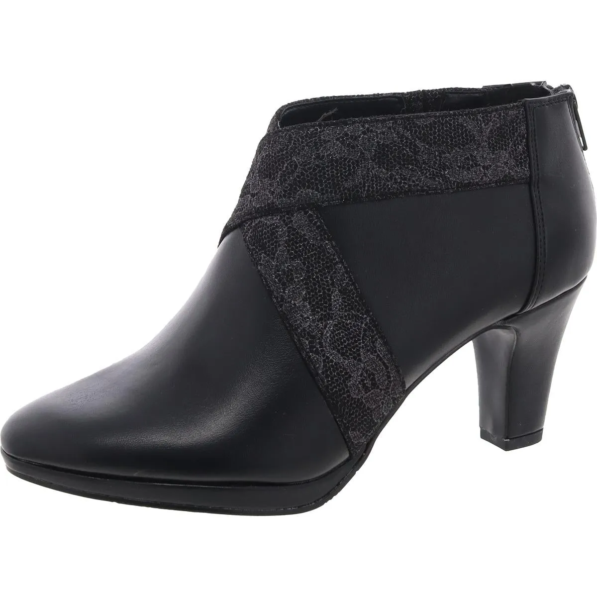 Spice Womens Metallic Faux Leather Ankle Boots