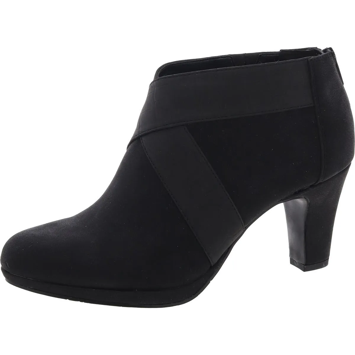 Spice Womens Metallic Faux Leather Ankle Boots