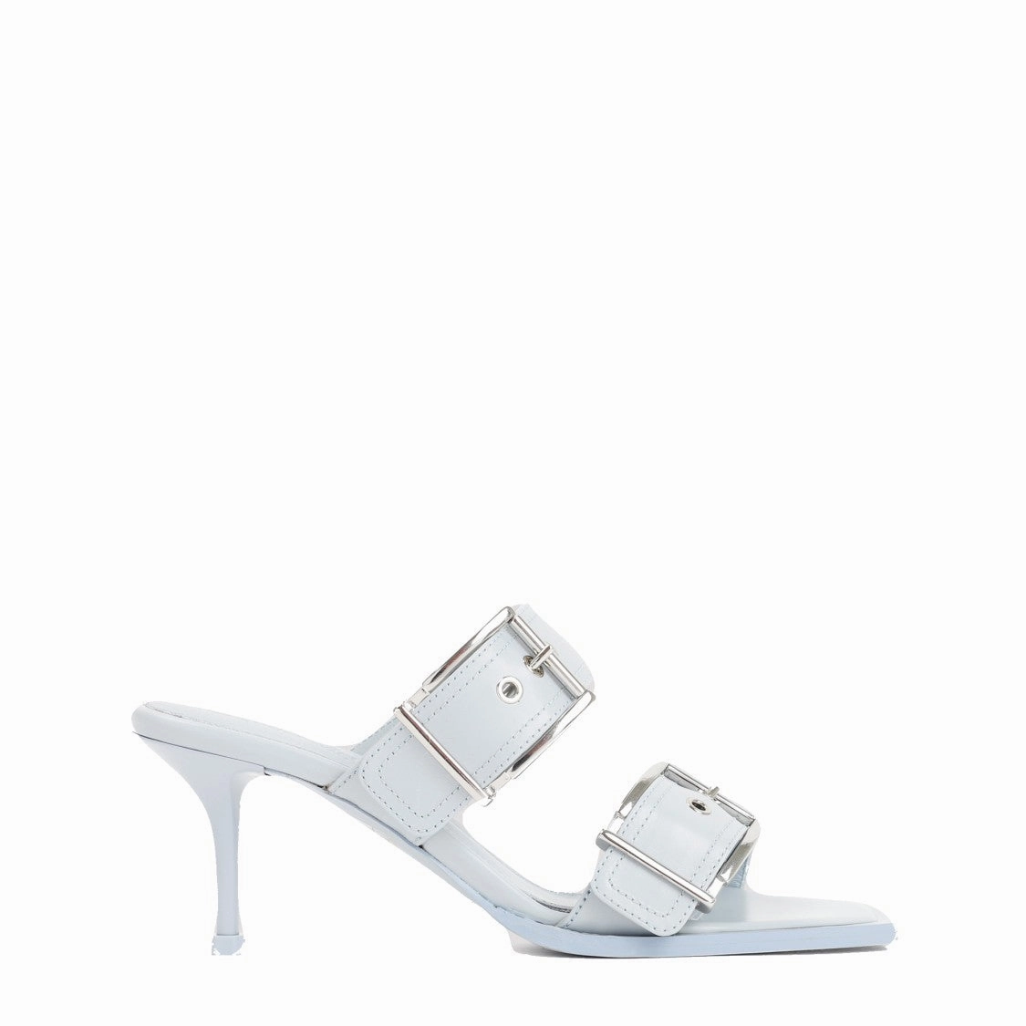 Spring Blue Leather Sandals