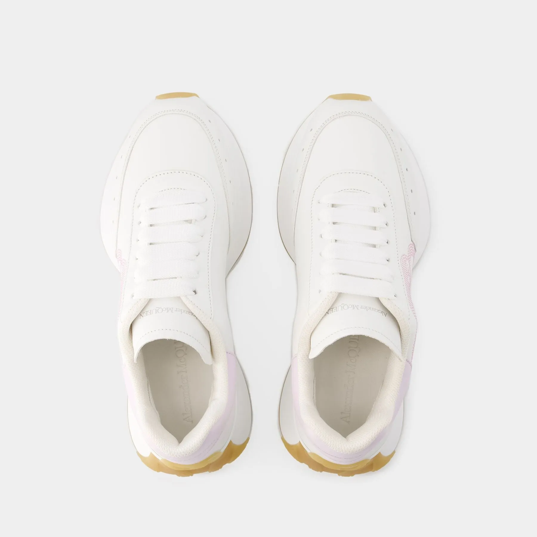 Sprint Runner Sneakers - Alexander Mcqueen - Leather - White