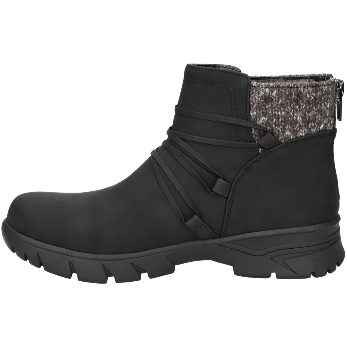 STEFANI Womens Round toe Lug Ankle Boots