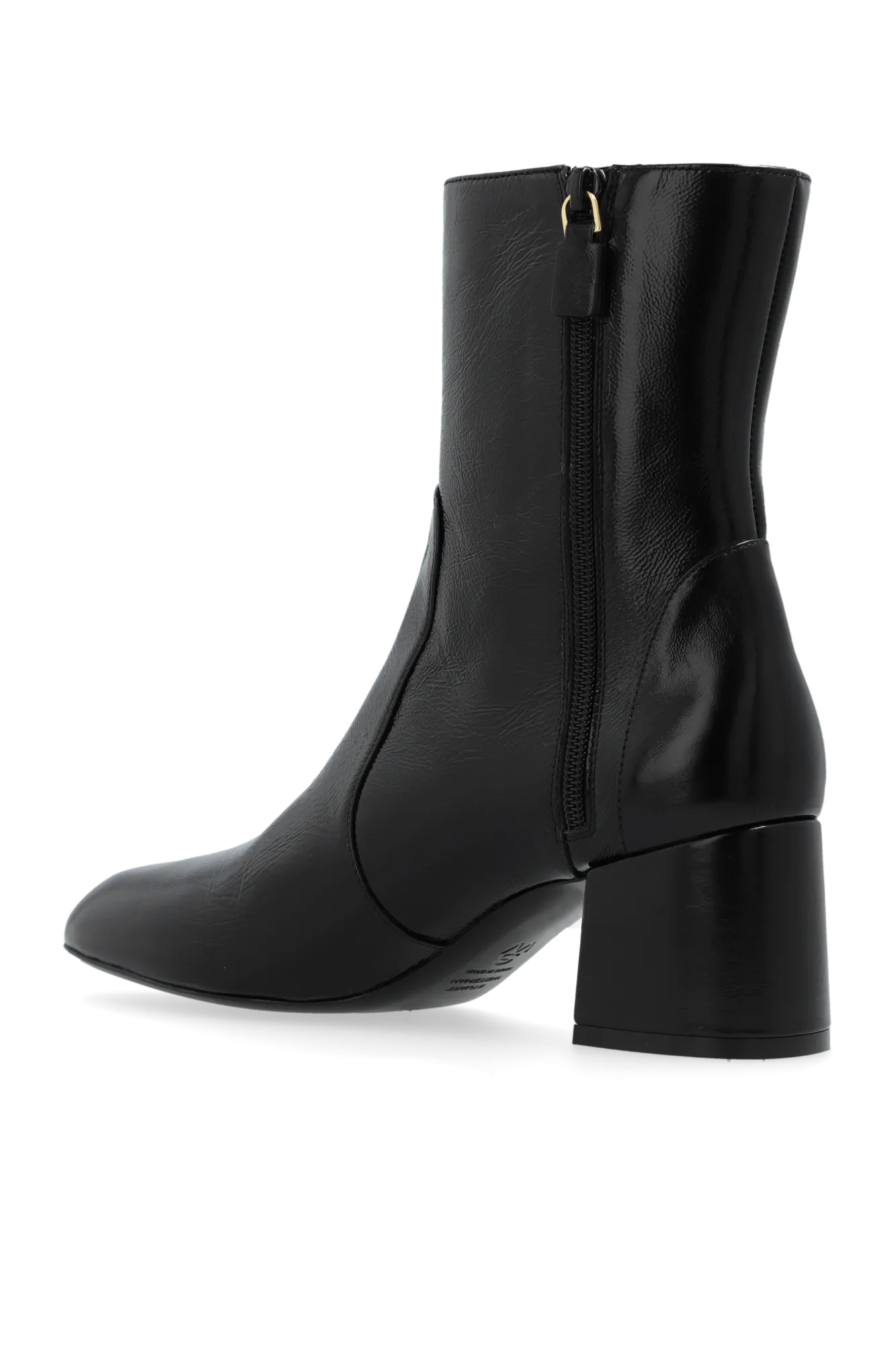 Stuart Weitzman Patent Leather Ankle Boots 'flareblock'