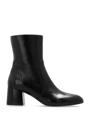 Stuart Weitzman Patent Leather Ankle Boots 'flareblock'