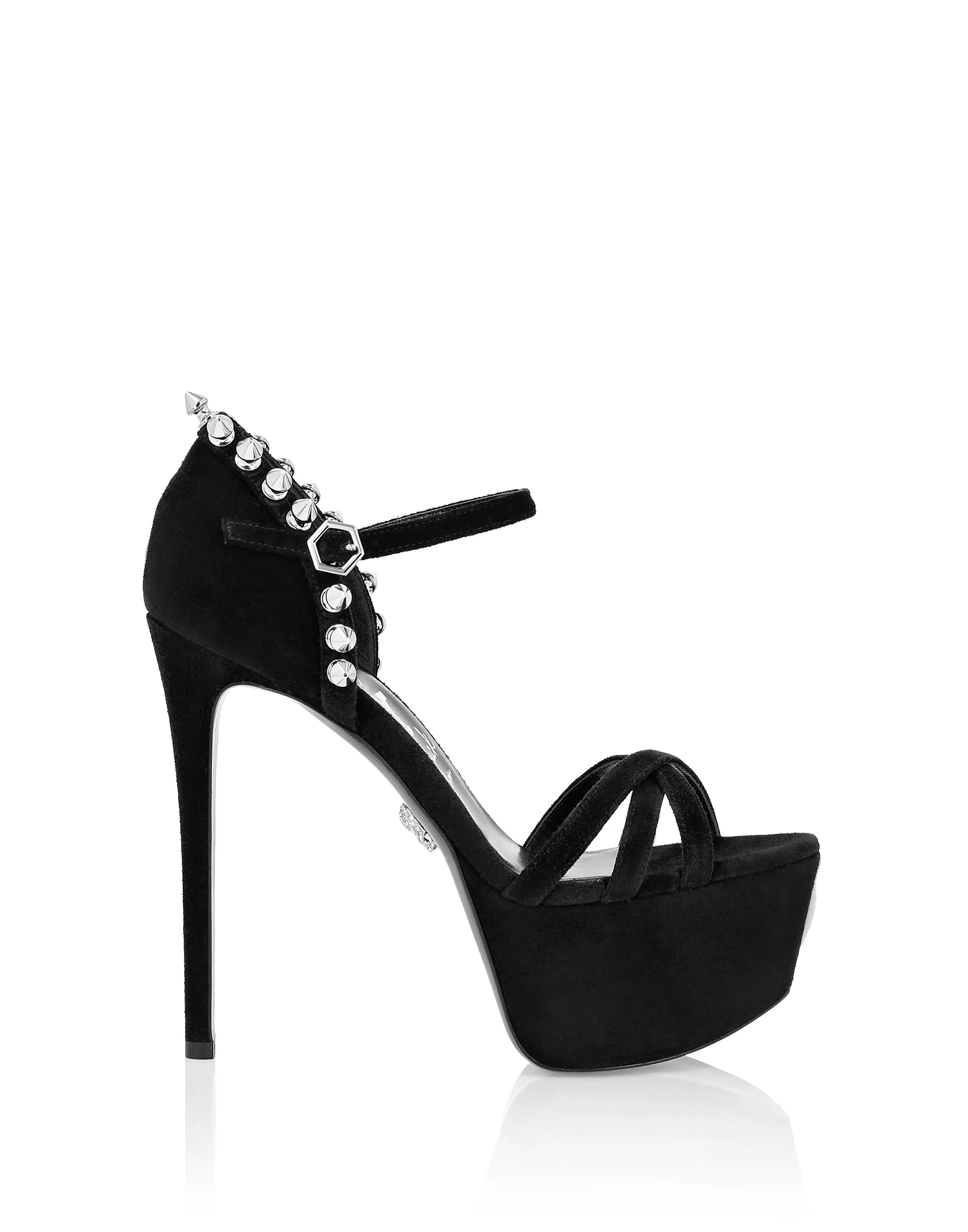 Suede Sandals High Heels