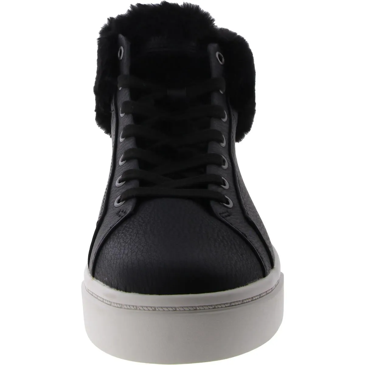 Sundell Fuzz Womens Faux Leather Cozy Chukka Boots