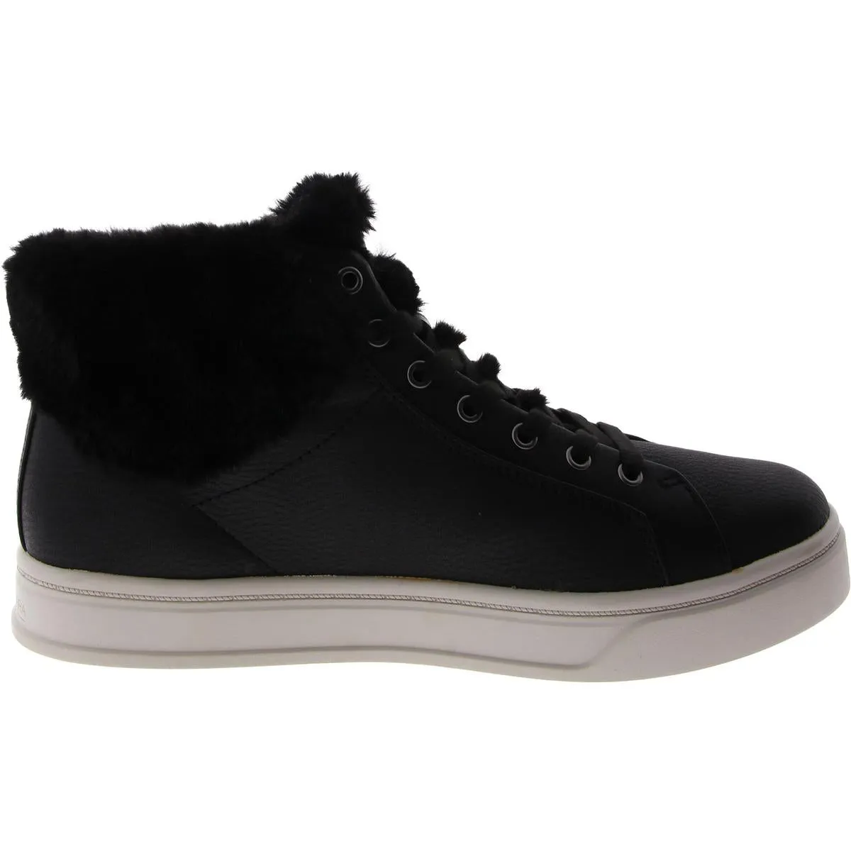 Sundell Fuzz Womens Faux Leather Cozy Chukka Boots