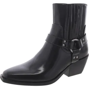 Susanna Womens Faux Leather Zipper Booties