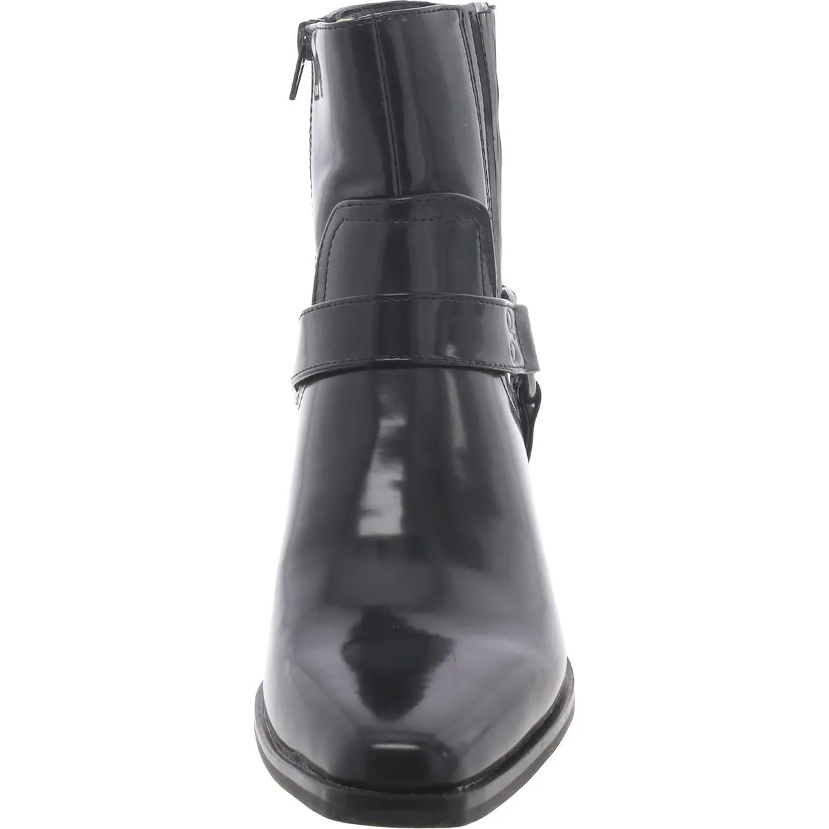 Susanna Womens Faux Leather Zipper Booties
