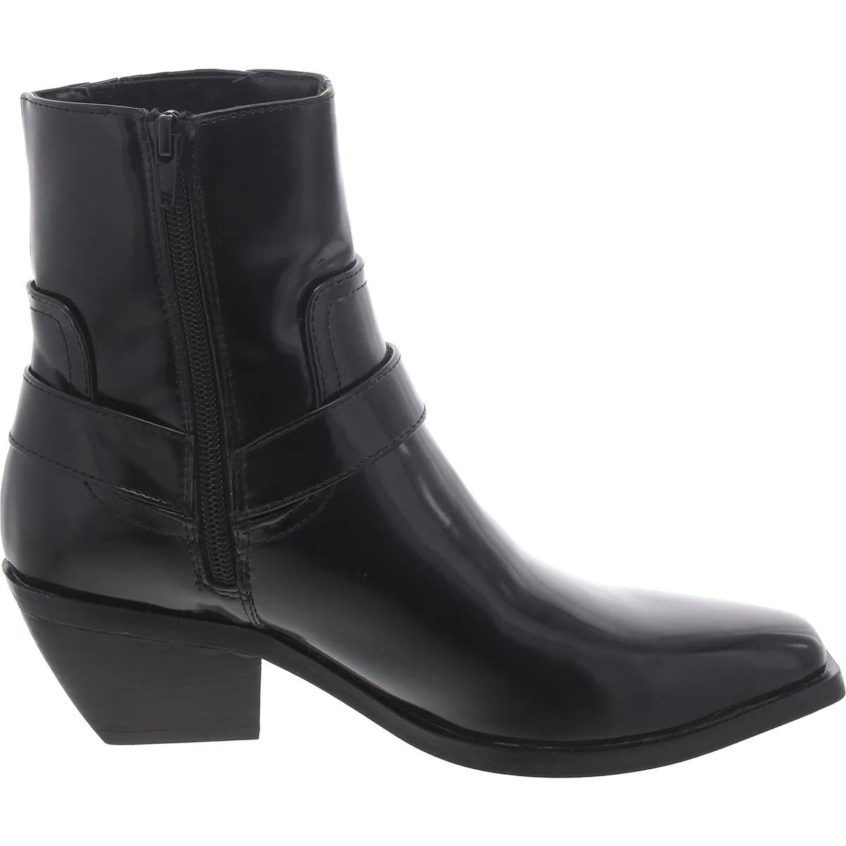 Susanna Womens Faux Leather Zipper Booties