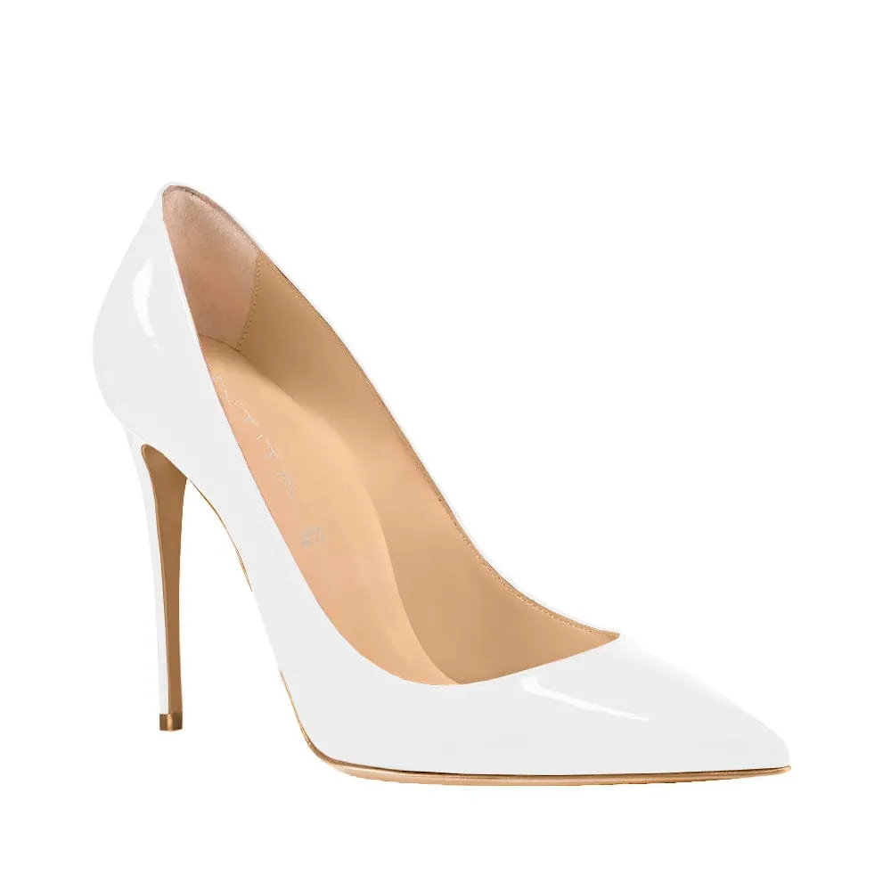SWAMI WHITE PATENT 100mm