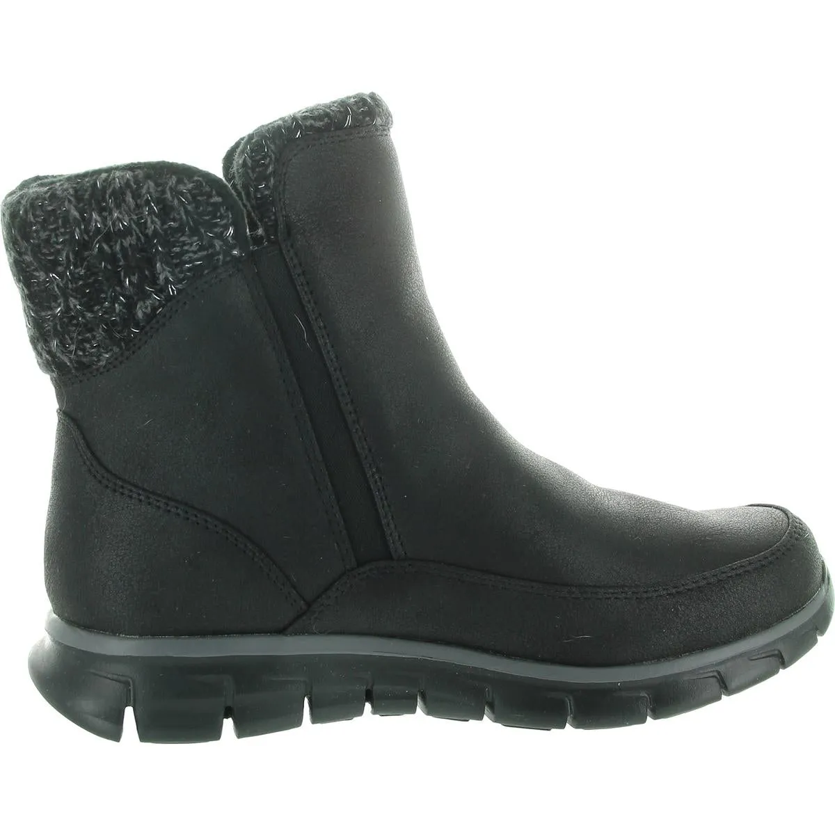 Synergy-Lovely Collab Womens Metallic Vegan Leather Winter & Snow Boots