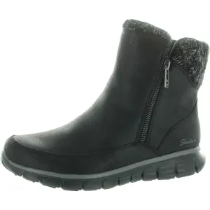 Synergy-Lovely Collab Womens Metallic Vegan Leather Winter & Snow Boots