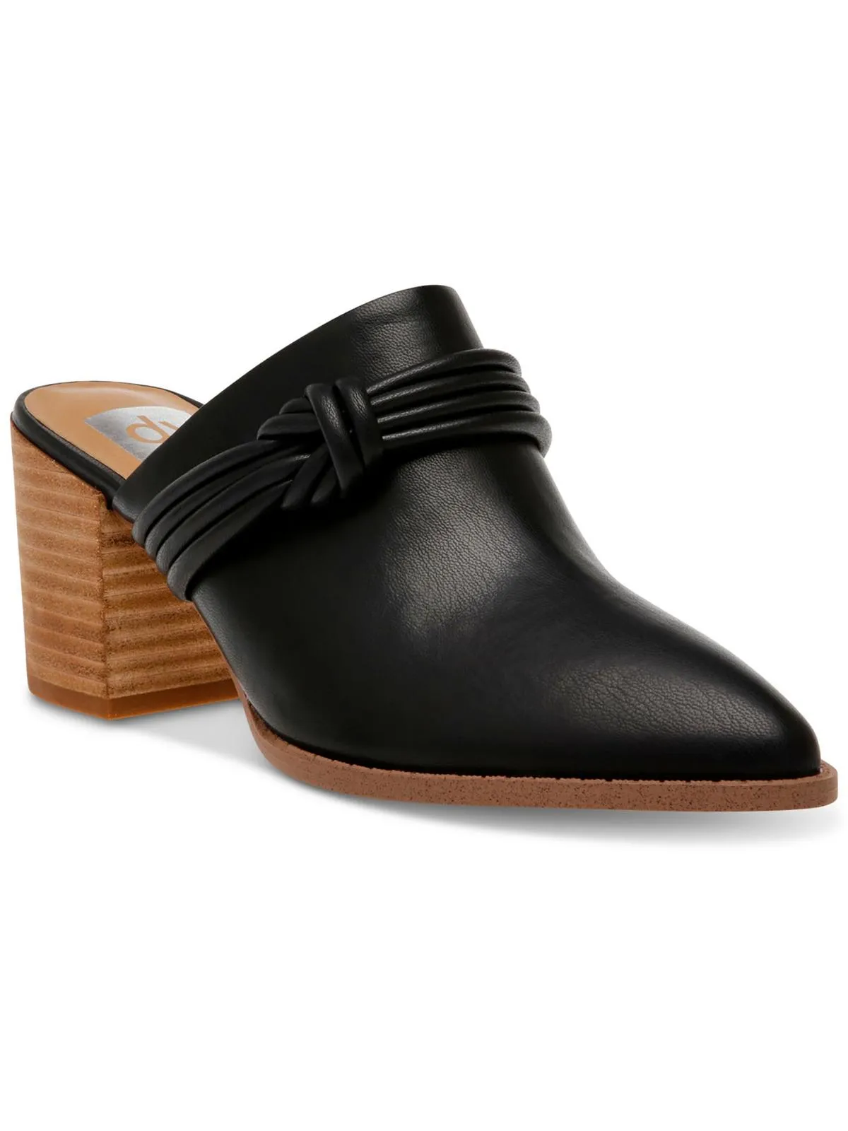 Tabitha Womens Faux Leather Slip On Block Heel