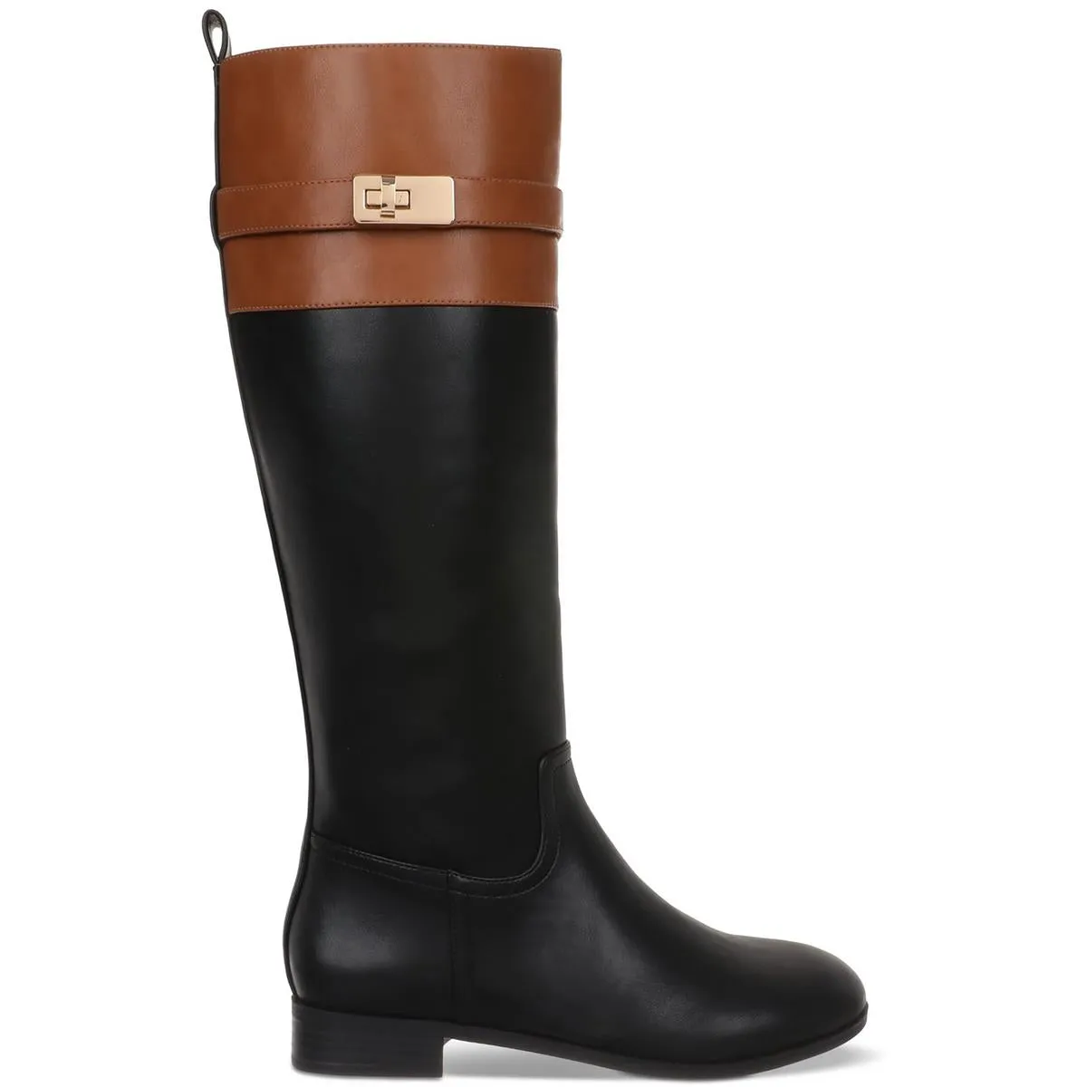 Taharahh Womens Zipper Faux Leather Knee-High Boots