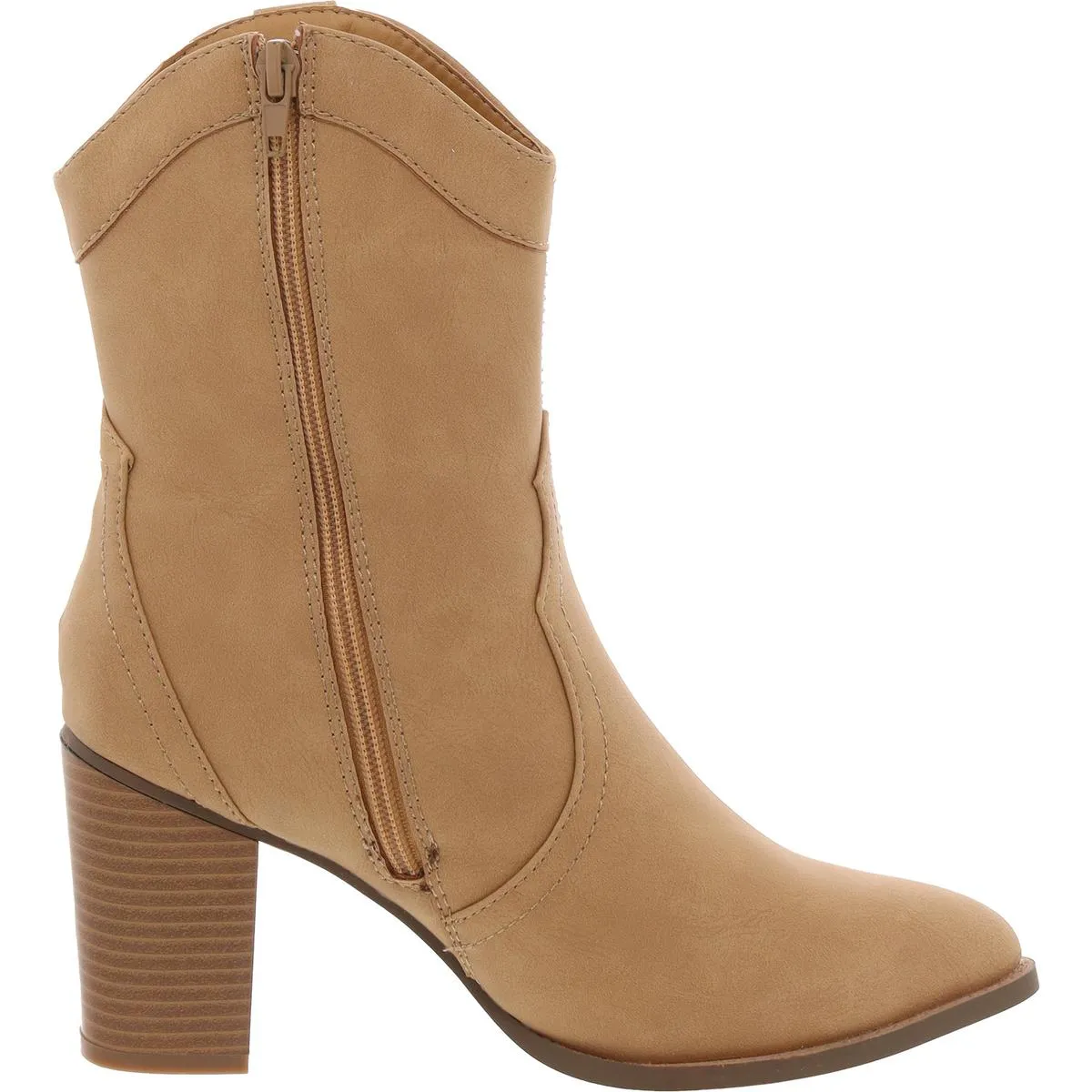TAMRA Womens Logo Faux Leather Cowboy, Western Boots