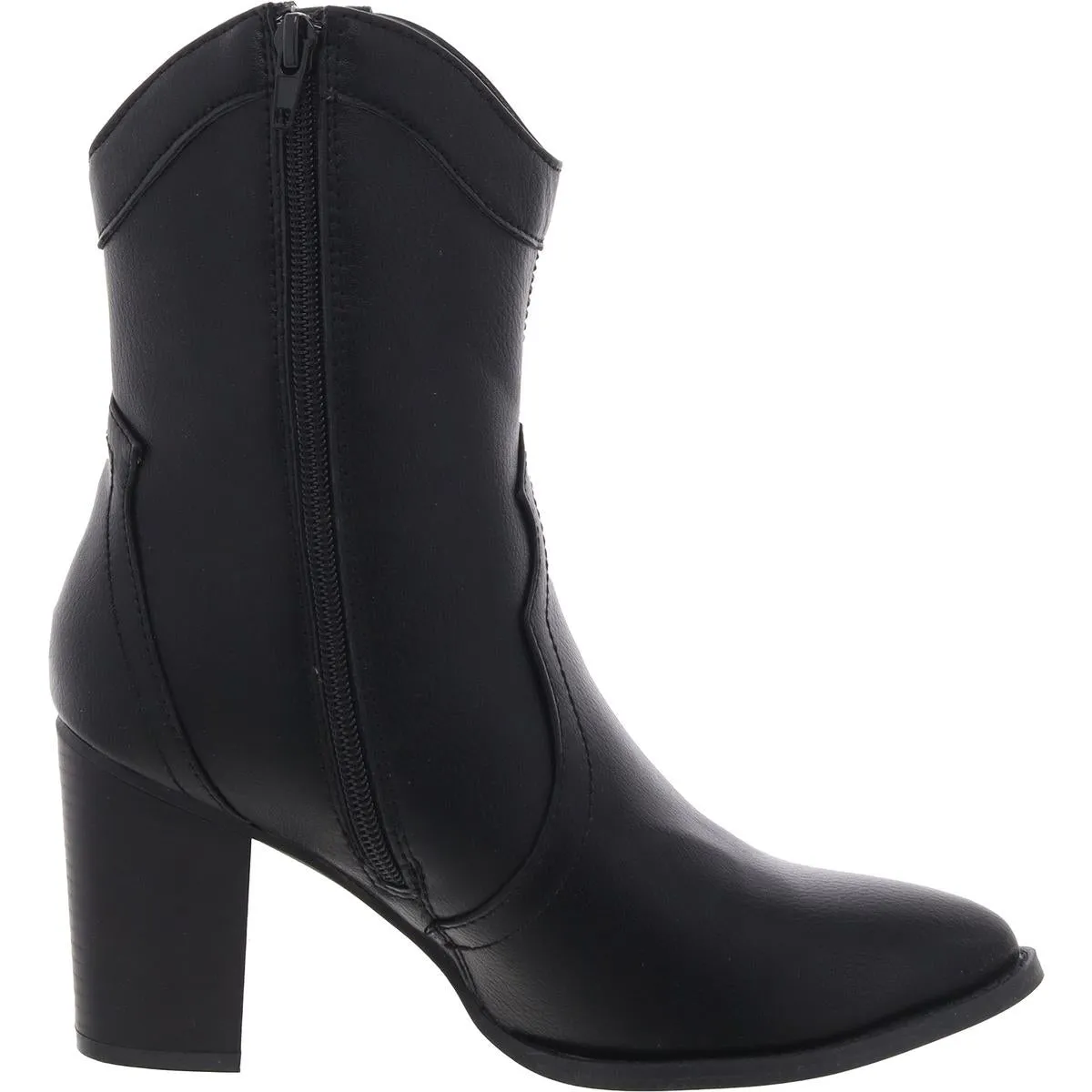 TAMRA Womens Logo Faux Leather Cowboy, Western Boots