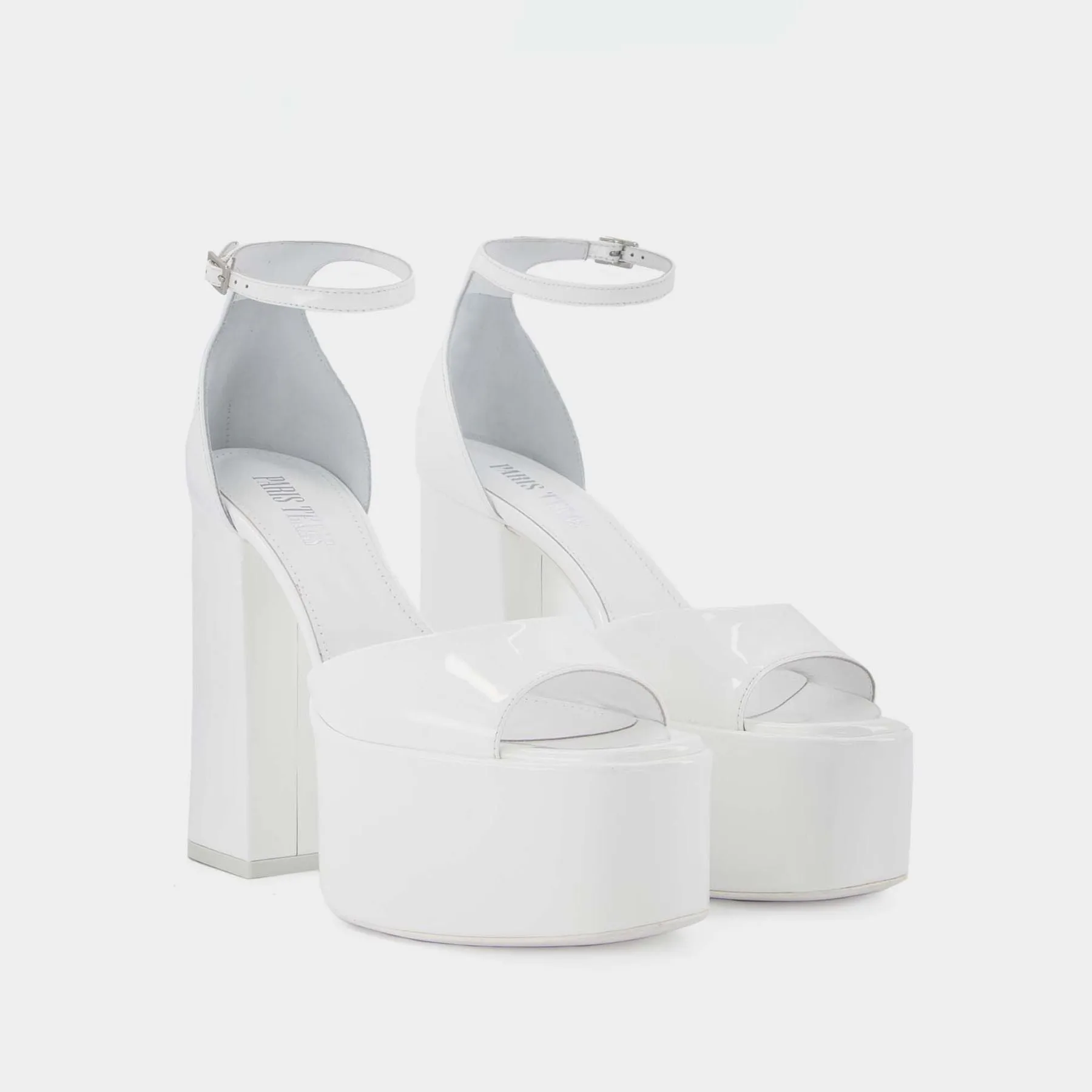 Tatiana Platform Sandals - Paris Texas - White - Leather