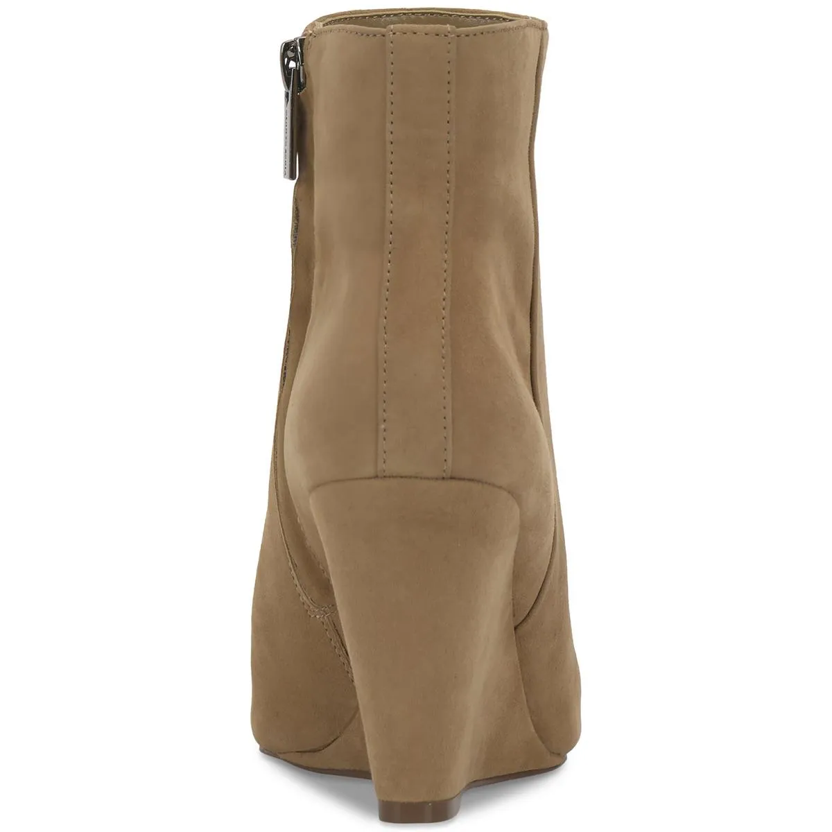 Teeray Womens Leather Pointed Toe Wedge Boots