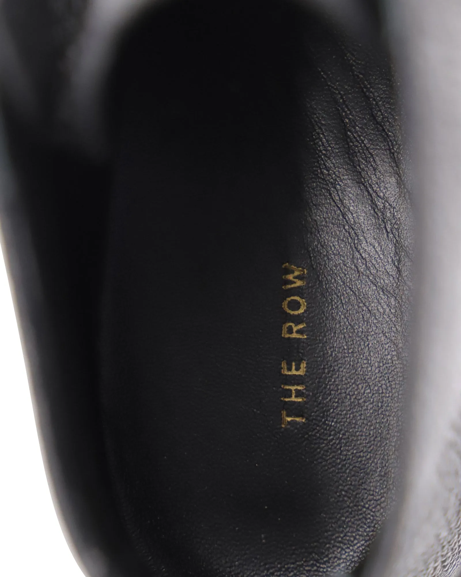 The Row Car Shoe in Black Leather