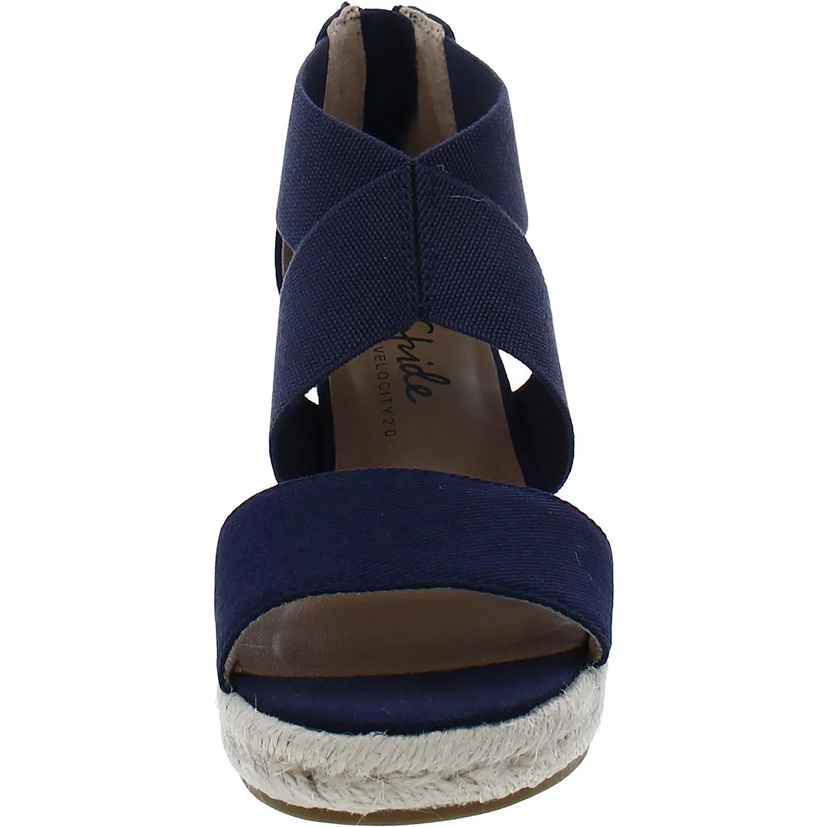 Thrive Womens Canvas Open Toe Wedge Sandals
