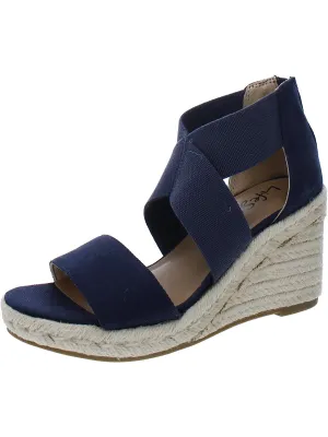 Thrive Womens Canvas Open Toe Wedge Sandals