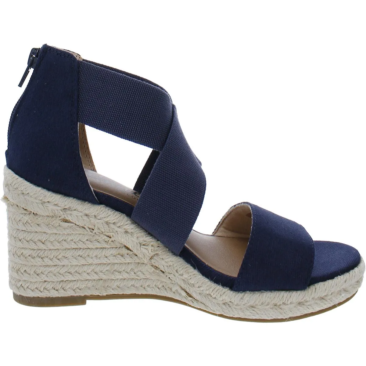 Thrive Womens Canvas Open Toe Wedge Sandals
