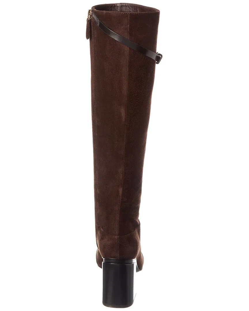 TODs Suede & Leather Knee-High Boot