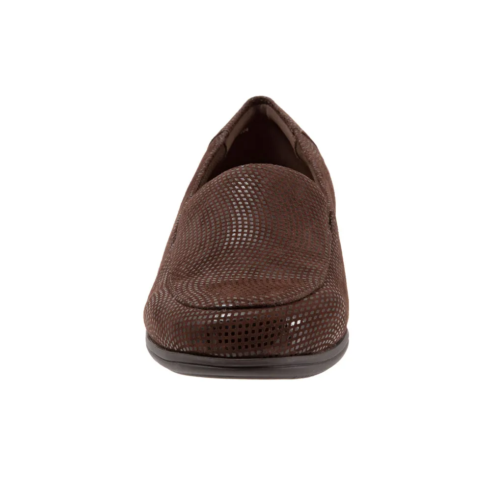 Trotters Deanna Slip-On Brown Mini Dots (Women's)
