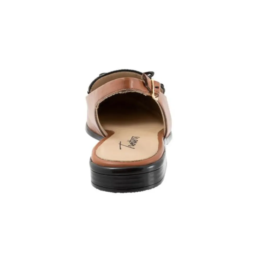 Trotters Lillie Cognac/Black Leather Mule (Women's)