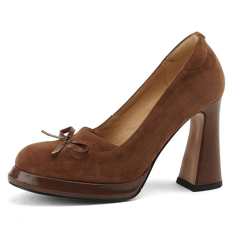 USS Shoes Barbara Women's Leather High Heels Platform Pumps