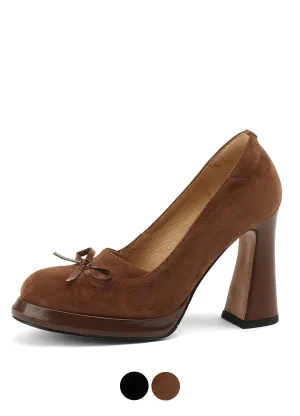 USS Shoes Barbara Women's Leather High Heels Platform Pumps