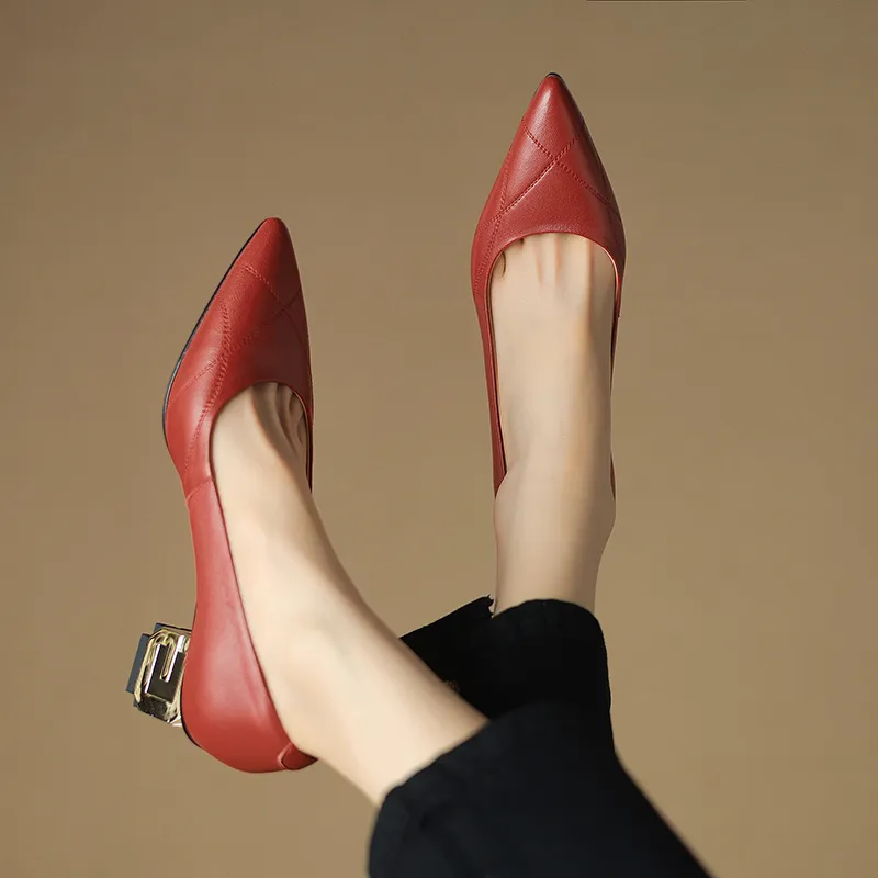 USS Shoes Bracho Women's Leather Office Pointed Toe Pumps