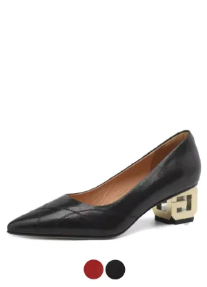 USS Shoes Bracho Women's Leather Office Pointed Toe Pumps