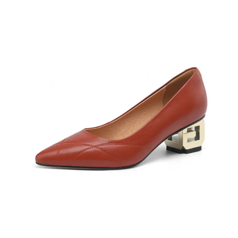 USS Shoes Bracho Women's Leather Office Pointed Toe Pumps