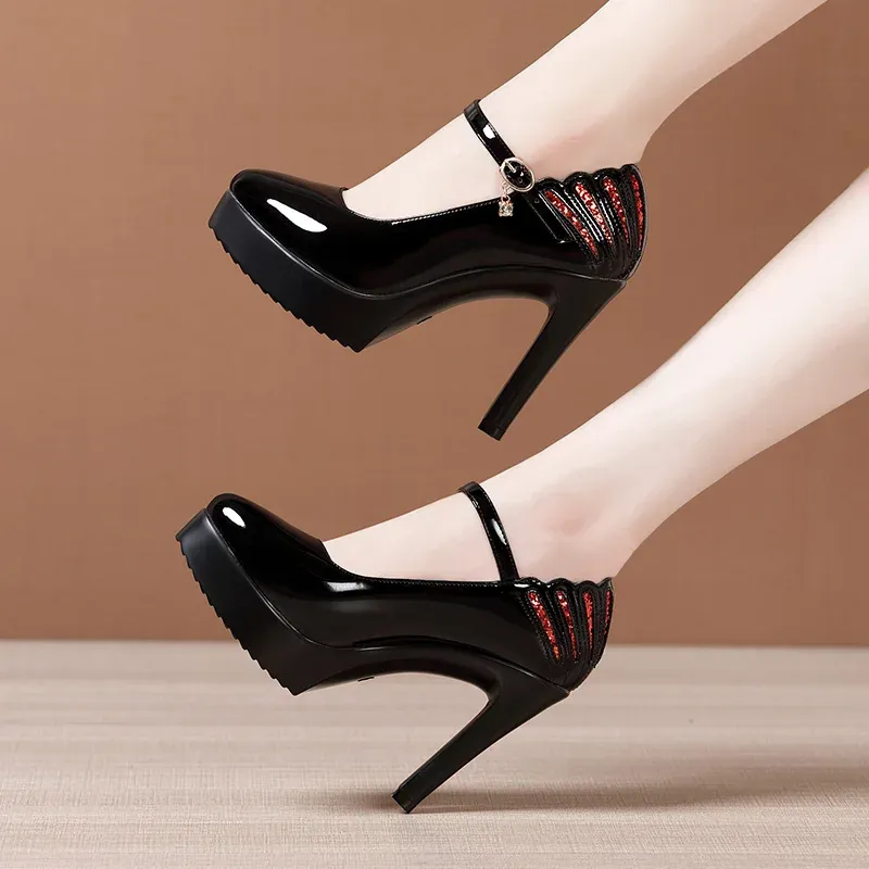 USS Shoes Celeste Women's Patent Leather High Heels Pumps
