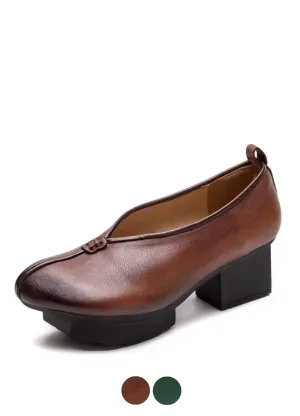 USS Shoes Loren Women's Leather Platform Pumps
