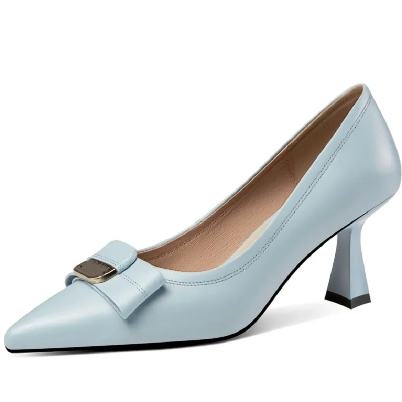 USS Shoes Maibe Women's Dress Leather Butterfly-Knot Pumps