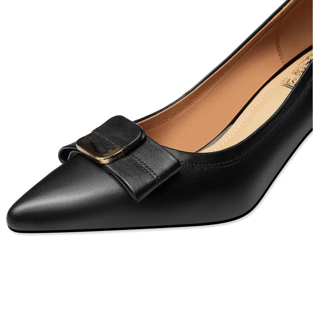 USS Shoes Maibe Women's Dress Leather Butterfly-Knot Pumps