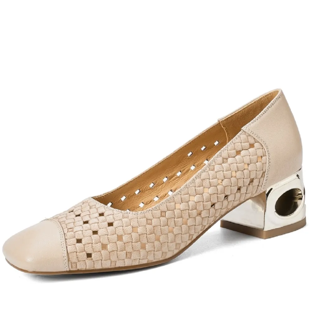 USS Shoes Sylvia Women's Hollow-Out Leather Pumps