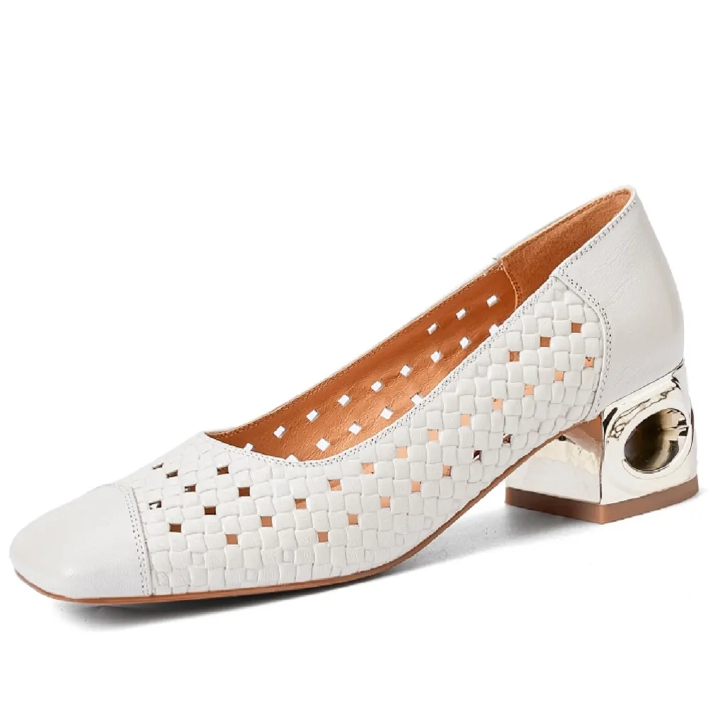 USS Shoes Sylvia Women's Hollow-Out Leather Pumps