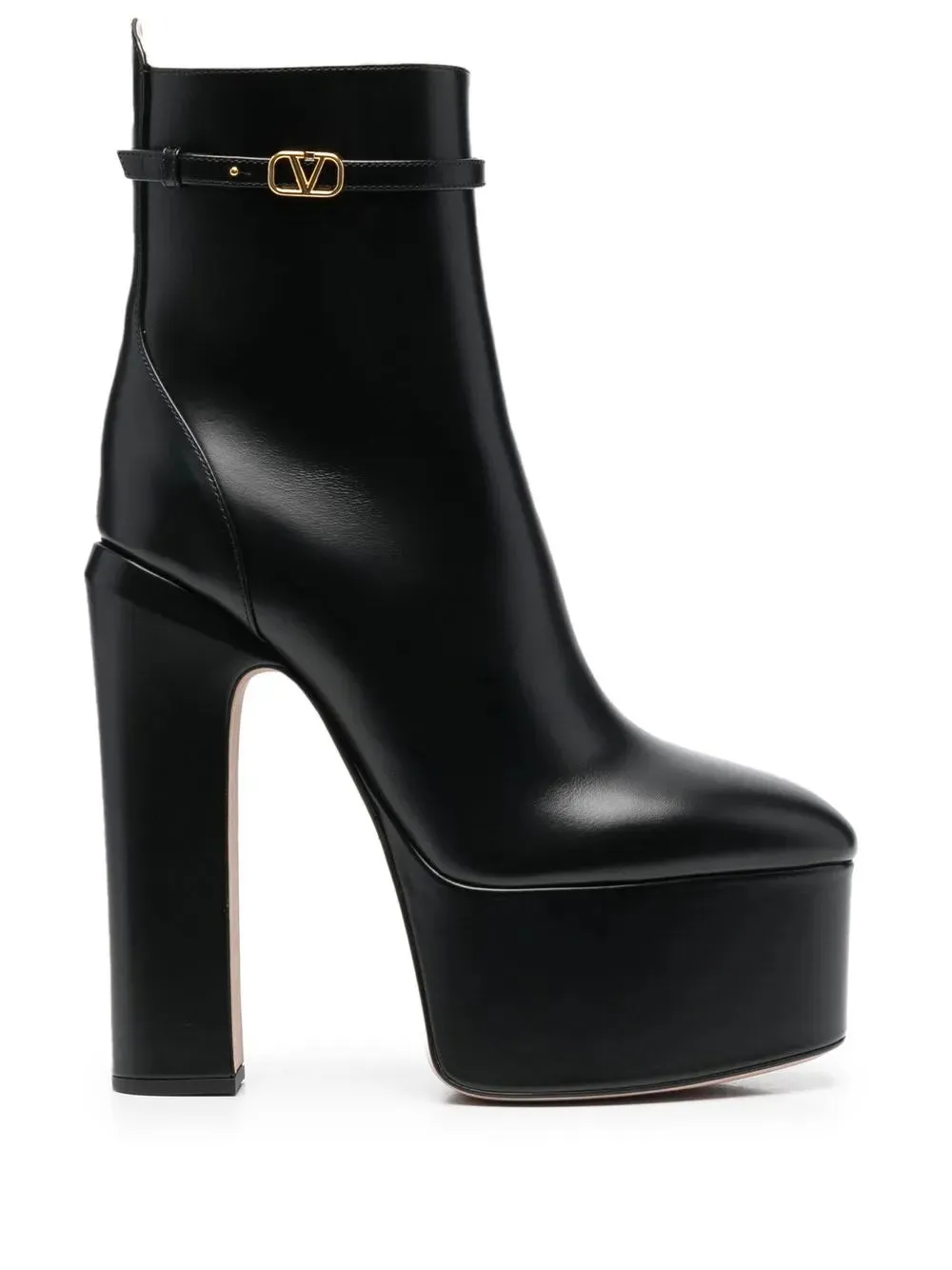 Valentino Tan-Go Leather Platform Boots